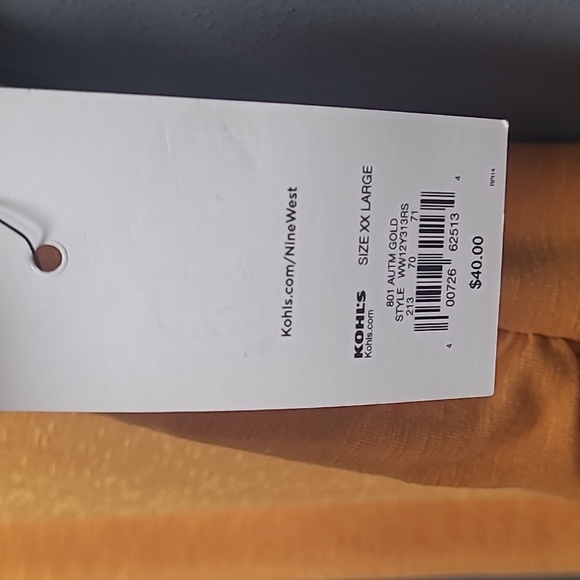 NWT Nine West sleeveless ruched dress Size XXL Color Autumn Gold - Picture 5 of 8